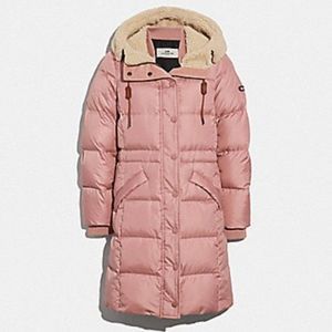 COACH LONG PUFFER ROSE